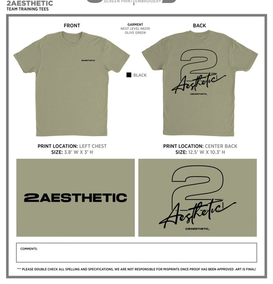 2Aesthetic Signature Tee Half Tone